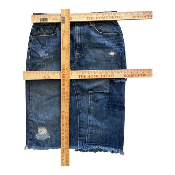 Polo Ralph Lauren Patchwork Vintage Denim Midi Skirt 2 - Picture 5 of 10